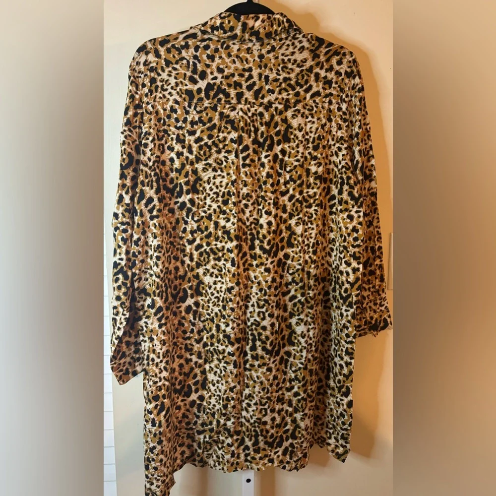 Leopard Print Swimsuit Coverup-Size Medium - Picture 2 of 8